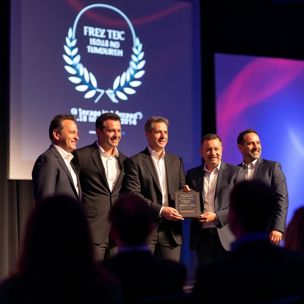 Recibiendo premio de innovación financiera
