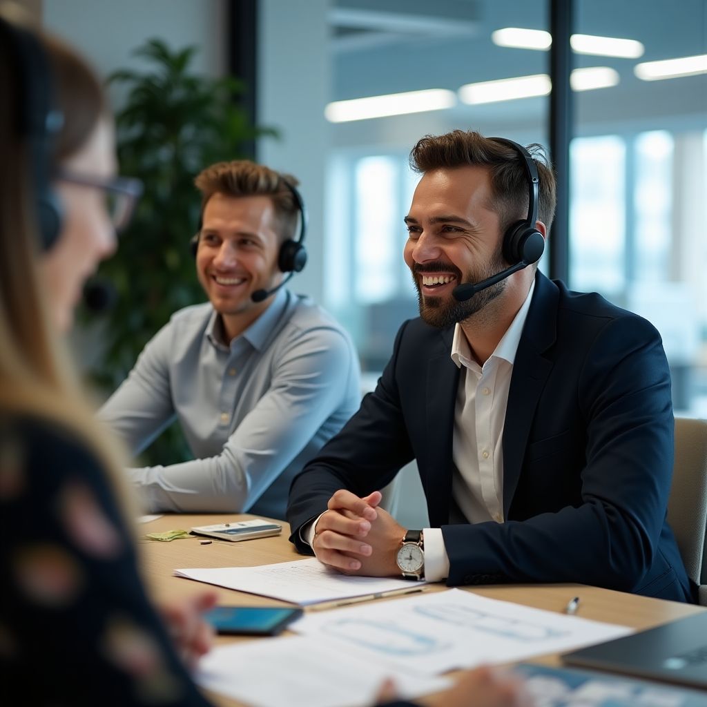 Equipo de atención al cliente de FinTech Argentina